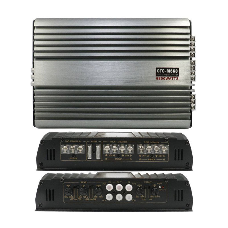 PERVOI Ενισχυτής Αυτοκινήτου 4 Καναλιών 6800W CTC-M668 - Car Audio Amplifier