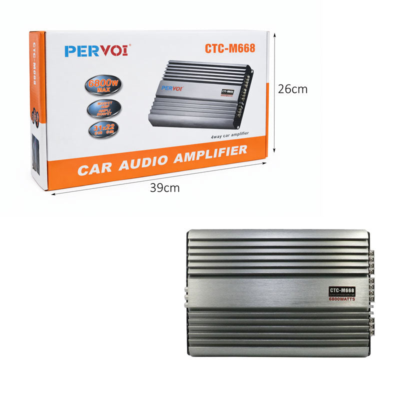 PERVOI Ενισχυτής Αυτοκινήτου 4 Καναλιών 6800W CTC-M668 - Car Audio Amplifier