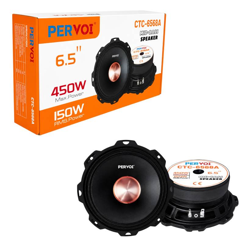 PerVoi Ηχεία Αυτοκινήτου Mid-Bass 6.5" 450W CTC-6568A - Mid-Bass Car Speakers