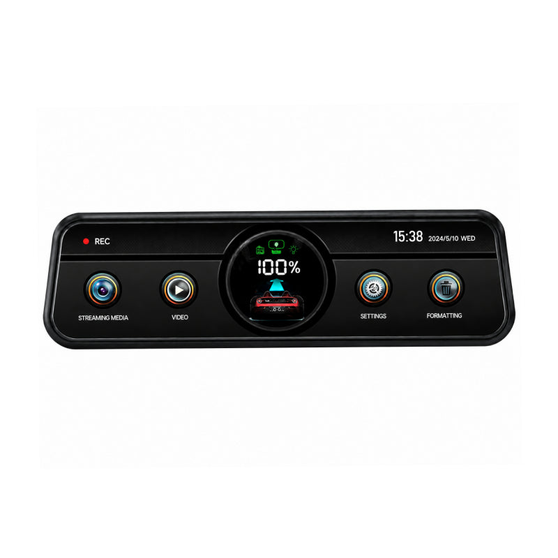 PerVoi Καθρέπτης Αυτοκινήτου με Διπλή Κάμερα 4K WiFi Dash Cam Q8 - 4K Dual Lens Rearview Mirror Dash Cam with WiFi