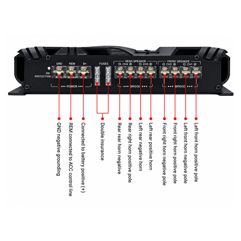 PerVoi Ενισχυτής Αυτοκινήτου 4/3/2 Καναλιών 3800W CTC-705 - Car Audio Amplifier