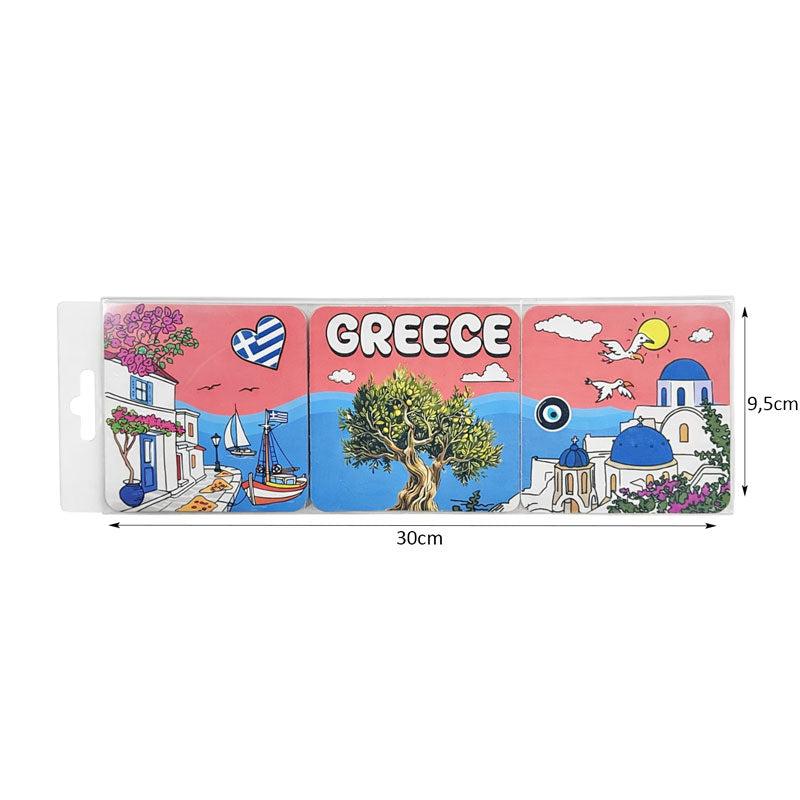 Σετ σουβέρ Greece 6τμχ - Coaster set 6pcs