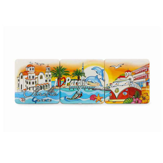 Σετ Σουβέρ Παραλία 3 Τεμάχια - Paralia Coaster Set 3 Pieces