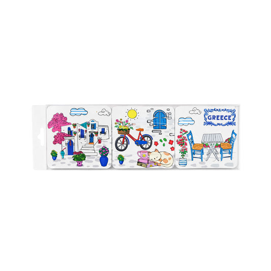 Σετ σουβέρ Greece 6τμχ - Coaster set 6pcs
