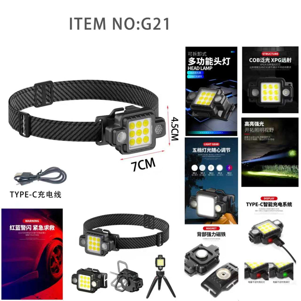 Φακός κεφαλής LED - G21 - 706553