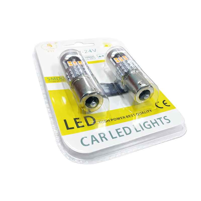 EJC Λάμπες LED Αυτοκινήτου 3030 24LED Κίτρινος Φωτισμός - Car LED Lights 3030 24LED Yellow Light