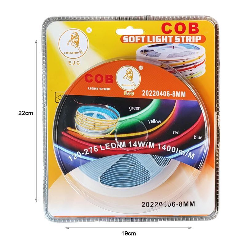 EJC Λεντοταινία LED ταινία COB 5m κόκκινο χρώμα 20220406-8MM - Soft light strip red