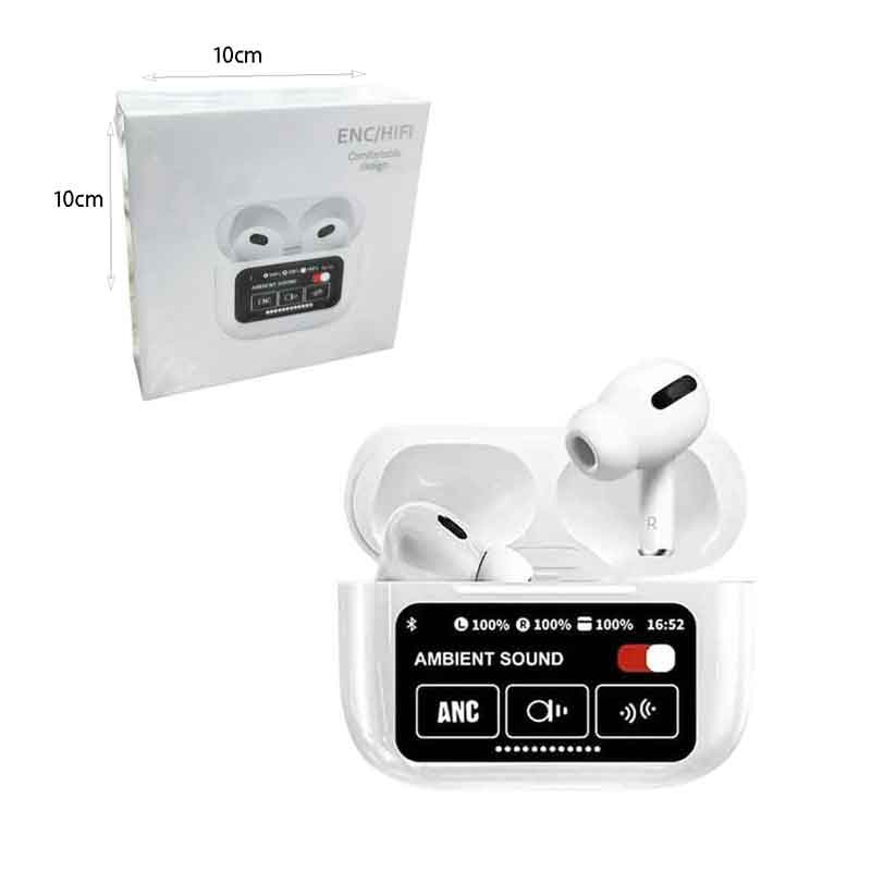 Ασύρματα Ακουστικά Bluetooth Με Οθόνη Αφής Και ENC – Wireless Bluetooth Earbuds With Touch Screen And ENC