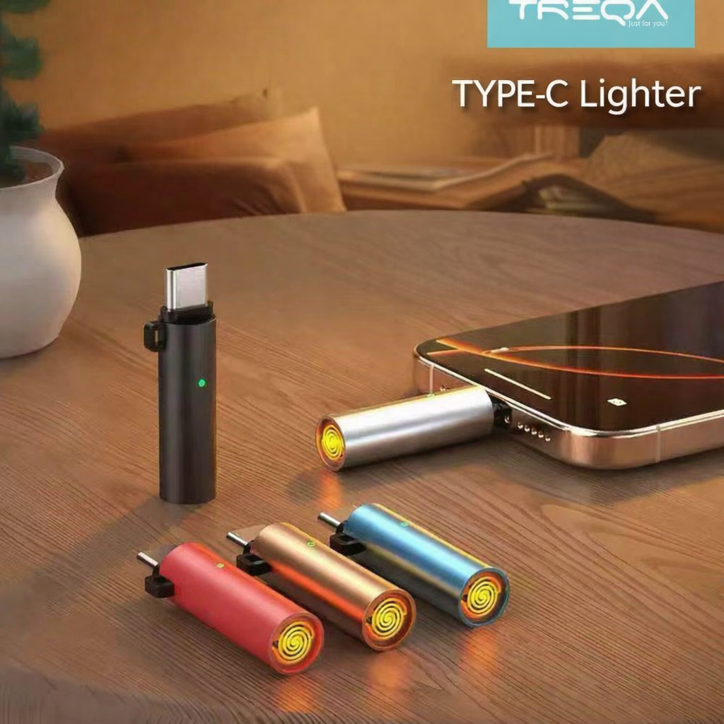Treqa Αναπτήρας USB Type C Με Θέρμανση Χωρίς Φλόγα CA-8001 - USB Type C Lighter - Flameless Heating Lighter