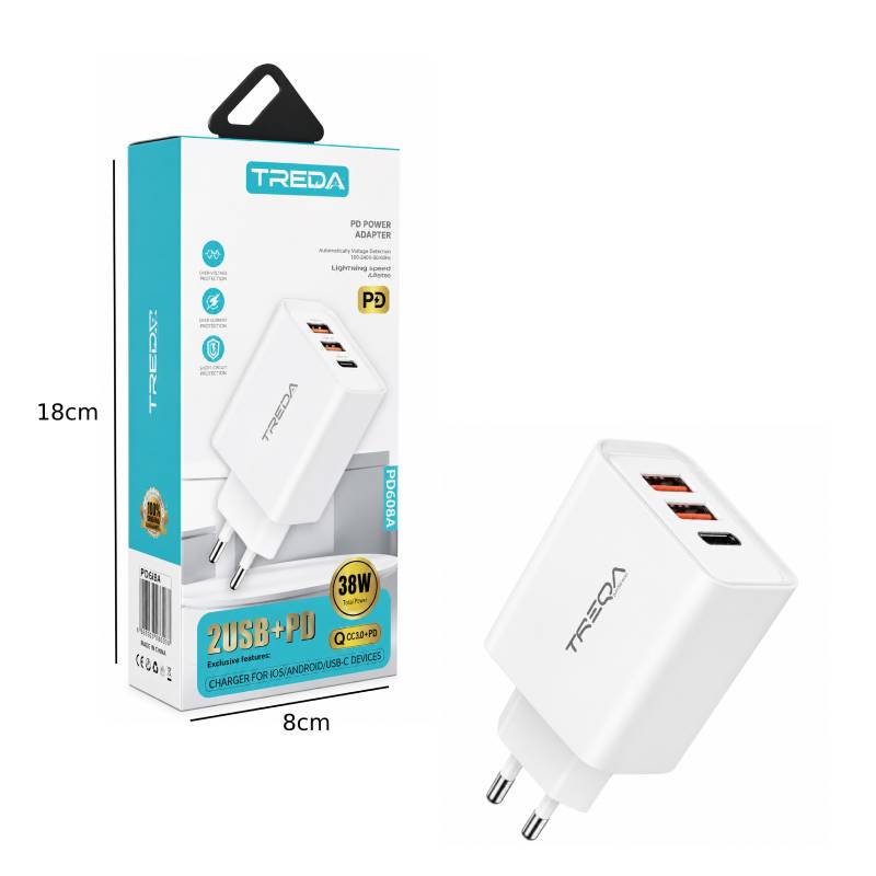 Treqa Φορτιστής Τοίχου 38W CH-656 - Charger