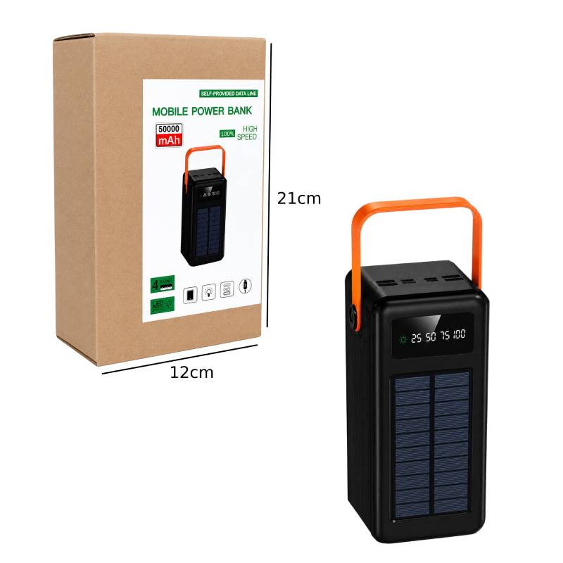 Power Bank Ηλιακής Φόρτισης 50000mAh - Solar Power Bank