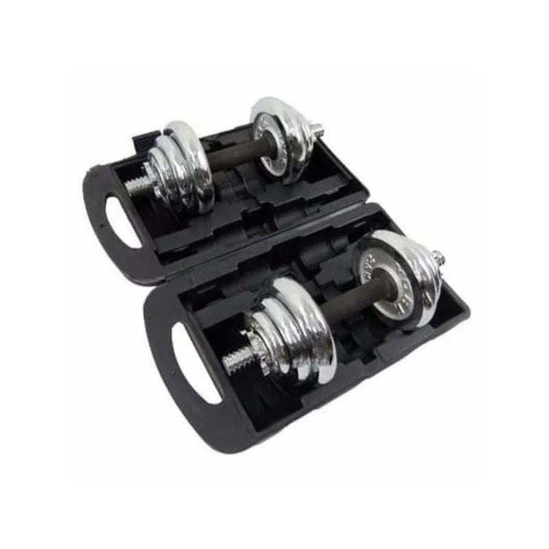 York Fitness Αλτήρες Σετ 20kg σε Βαλιτσάκι - Chrome Dumbell Set 20kg