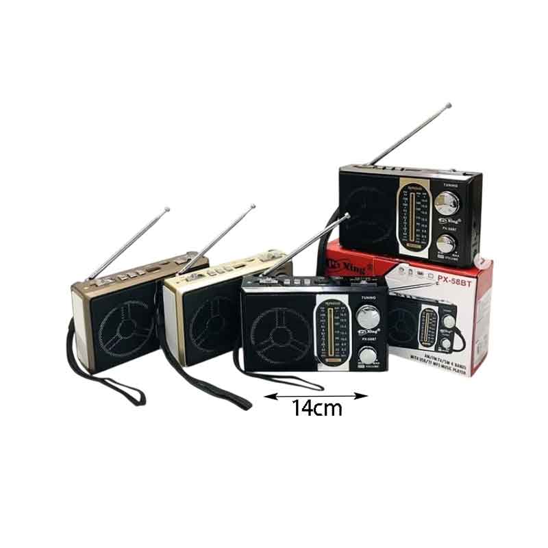 PuXingΕπαναφορτιζόμενο Ραδιόφωνο Bluetooth/Mp3/Usb/TF PX-55BT  – Radio