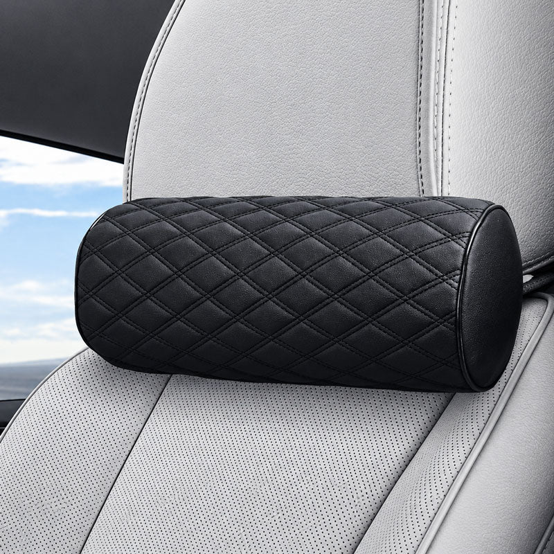 Carsun Μαξιλάρι Αυχένα Αυτοκινήτου Καπιτονέ Μαύρο 30x13cm C24232 – Black Quilted Car Neck Pillow