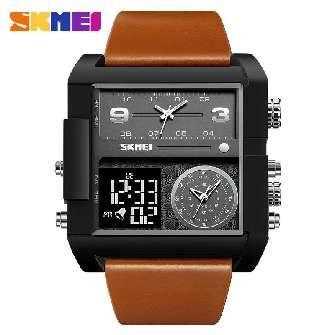 Ψηφιακό/αναλογικό ρολόι χειρός - Skmei - 2020 - Brown/Silver ΡΟΛΟΓΙΑ>Ρολόγια χειρός>Ψηφιακά ρολόγια χειρός