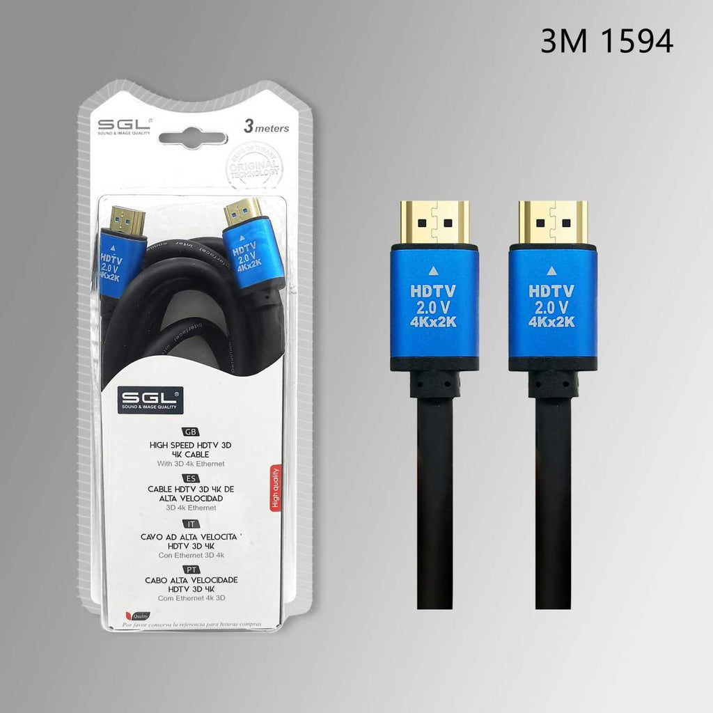 Καλώδιο HDMI - 1594-3D-4K - Male/Male - 3m - 094809