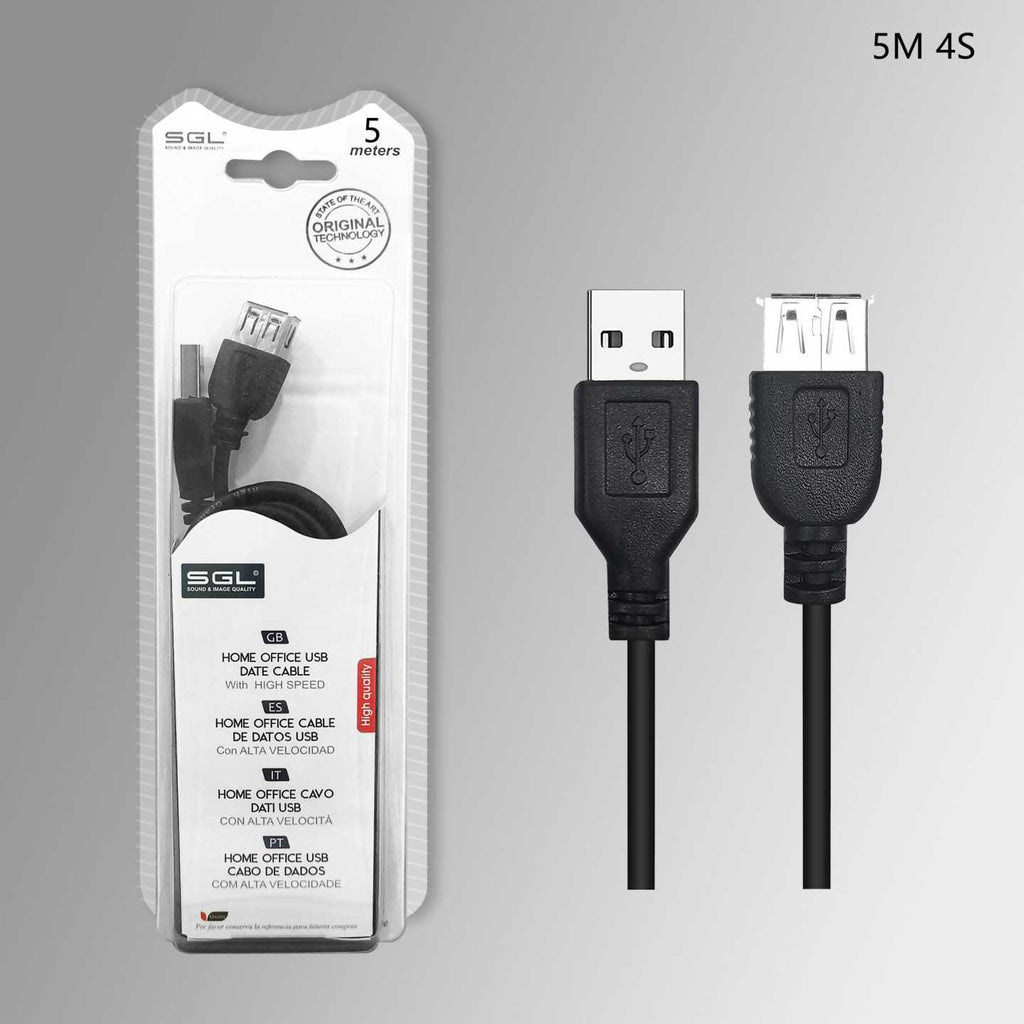 Καλώδιο USB 2.0 - 4S - Male/Female - 5m - 097237