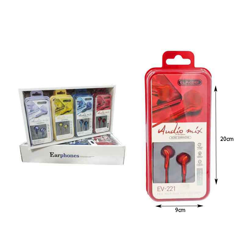 Elmcoei Handsfree Ακουστικά Audio Mix Ev-221 3.5mm Jack - Earphones