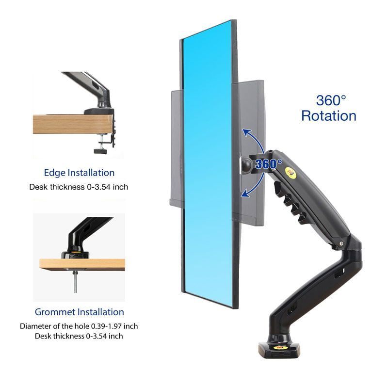 Βάση Οθόνης LED Monitor stand 17"-30" Upgraded Model F80 - Gas Strut Desktop Monitor Mount