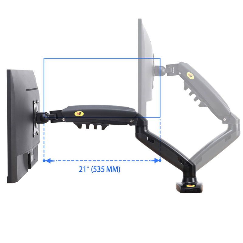 Βάση Οθόνης LED Monitor stand 17"-30" Upgraded Model F80 - Gas Strut Desktop Monitor Mount