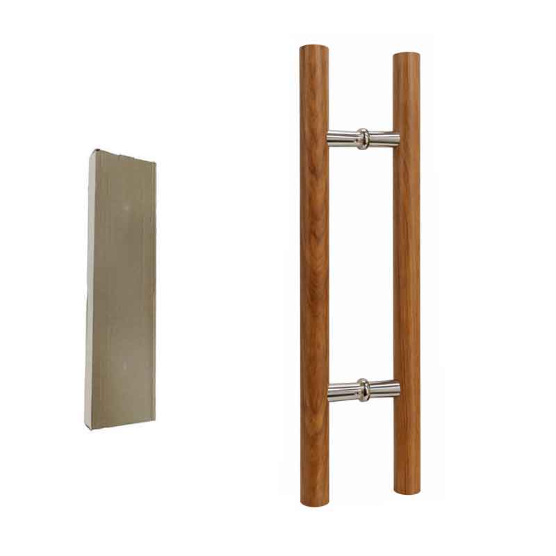 Λαβή Πόρτας Αλουμινίου με Σχέδιο Ξύλου 59.7cm – Aluminum Door Handle Wood Effect