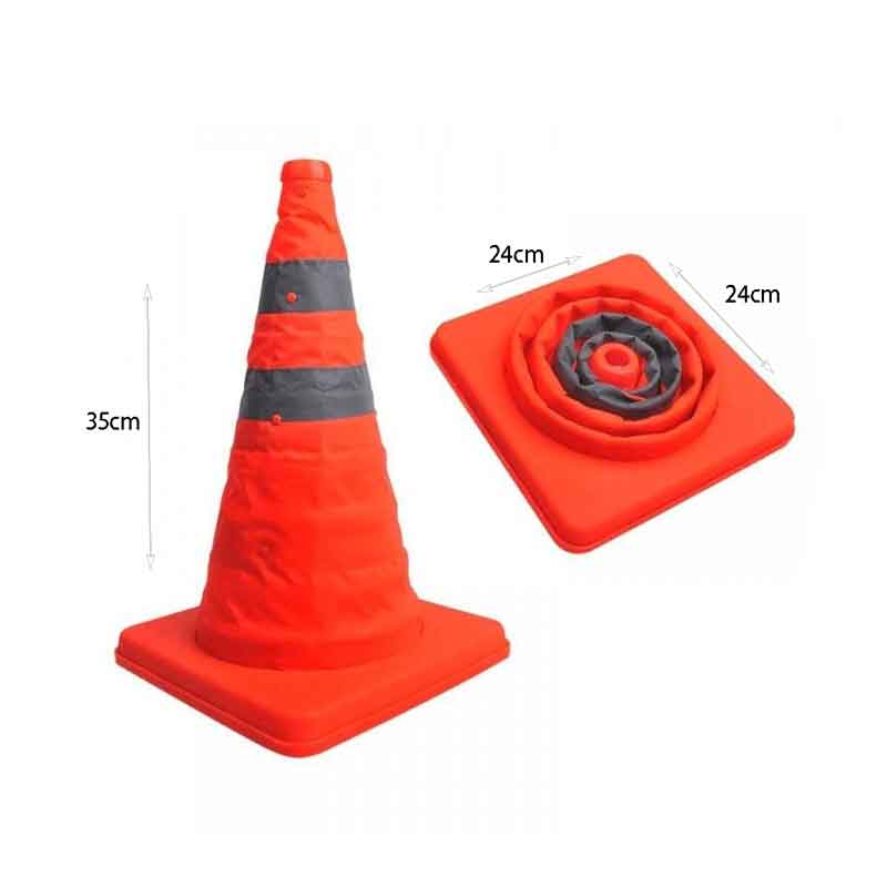 Πτυσσόμενος Κώνος Σήμανσης 35cm – Collapsible Safety Traffic Cone