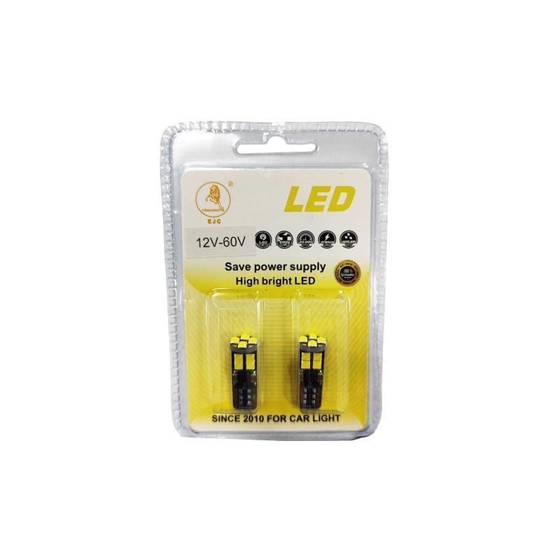 EJC Λάμπες Αυτοκινήτου Q3030-T10 12SMD 12-60V 2τμχ Canbus ψυχρό φως - LED light