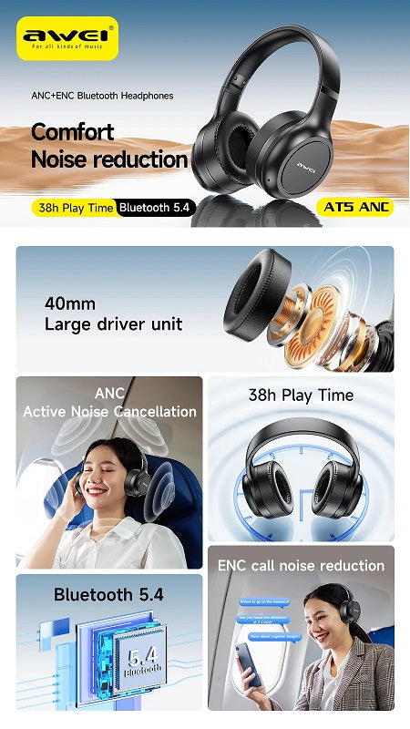 Ασύρματα ακουστικά - Headphones - AT5 - AWEI - 023276 ΕΙΔΗ ΤΕΧΝΟΛΟΓΙΑΣ>Gadgets>Ακουστικά headphones