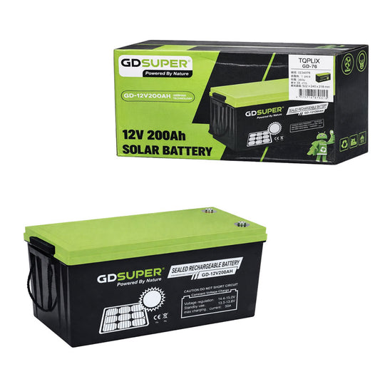Μπαταρία Μολύβδου 12V 200Ah GD Super για Φωτοβολταϊκά Συστήματα GD-76 - GD Super 12V 200Ah Solar Battery