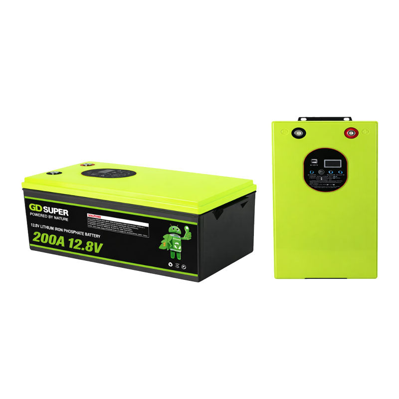 Μπαταρία Λιθίου 12.8V 200Ah LiFePO4 GD Super με BMS 100A και Υποστήριξη Σύνδεσης 48V - GD Super 12.8V 200Ah Lithium Battery with 100A BMS and 48V Series Support