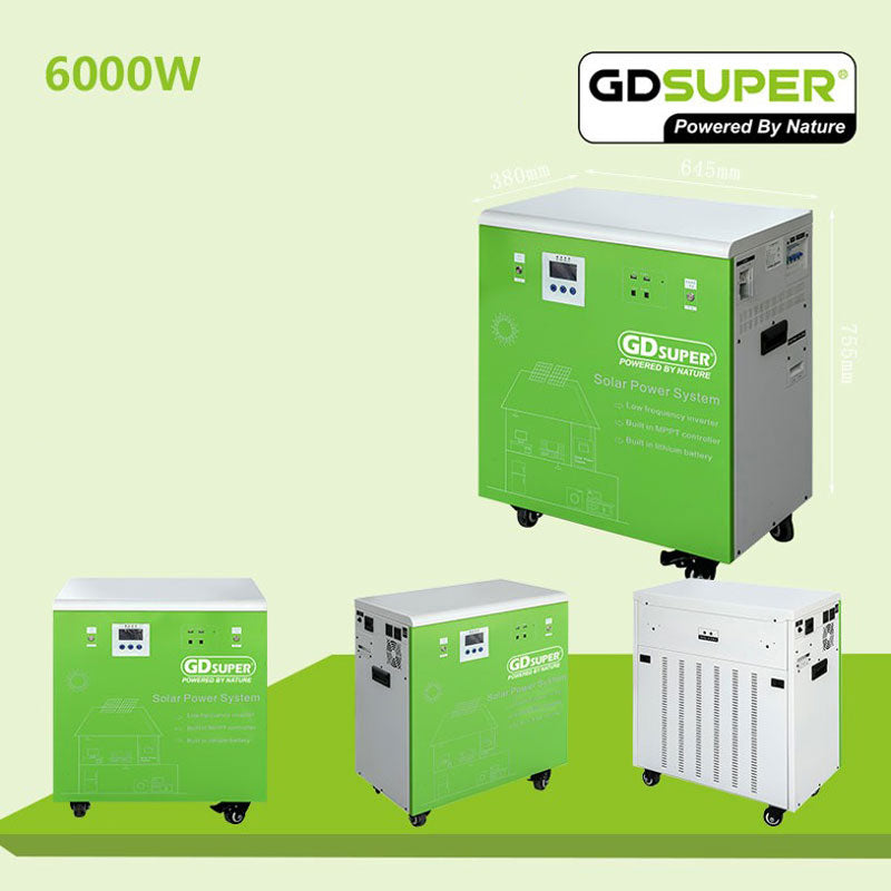 Ηλιακό Σύστημα Ενέργειας 6000W με MPPT 60A και Μπαταρία Λιθίου 51.2V 200Ah - 6000W Solar Power System with 60A MPPT and 51.2V 200Ah Lithium Battery