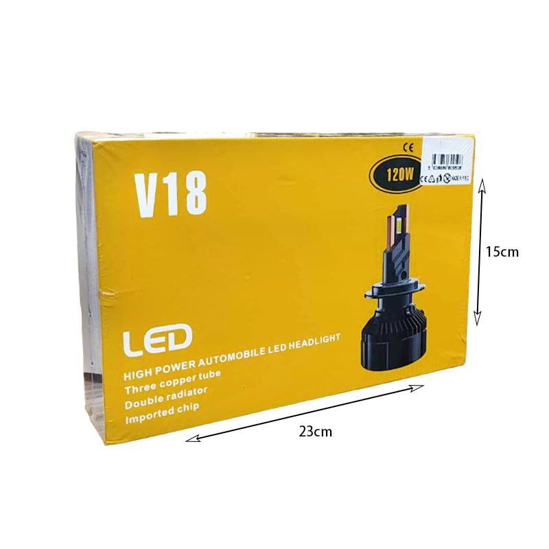 LED Λάμπα αυτοκινήτου H7 120W V18 - LED headlight