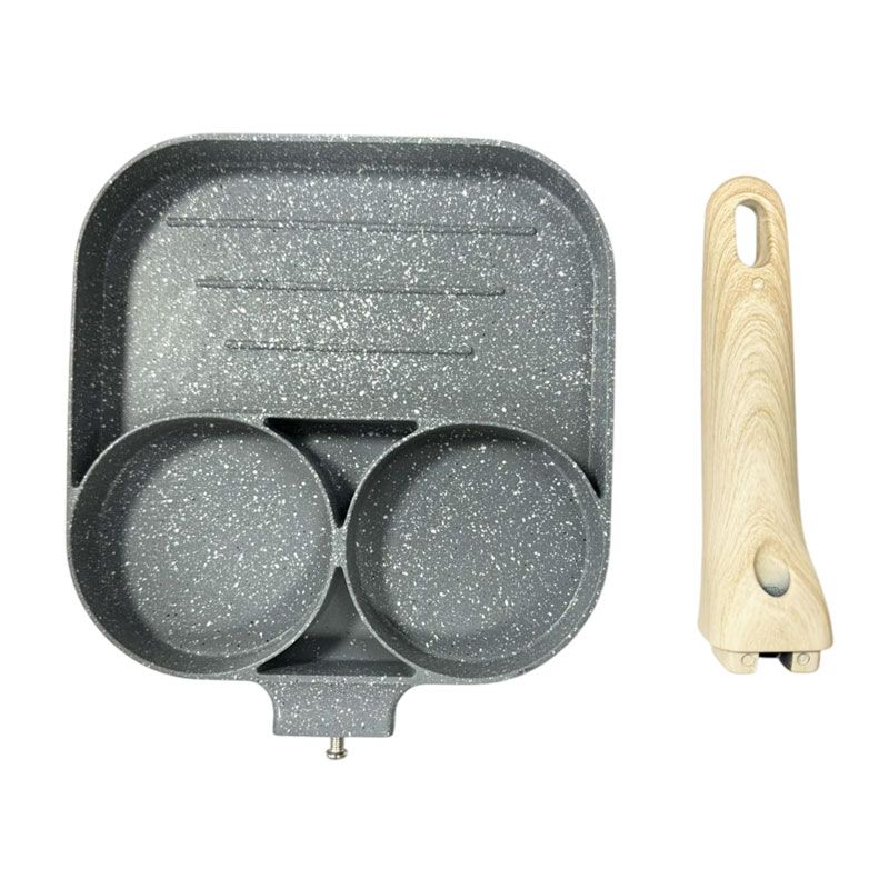 Synamore Τηγάνι Με 3 Θέσεις 17x17cm - Multi-Functional Breakfast Frying Pan