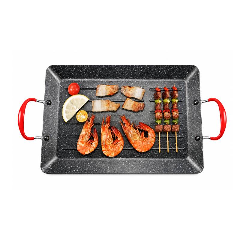 Αντικολλητική Πλάκα Ψησίματος & Grill 42,5x27cm με Αντικολλητική Επίστρωση και Μεταλλικές Λαβές - Non-Stick Baking & Grill Tray