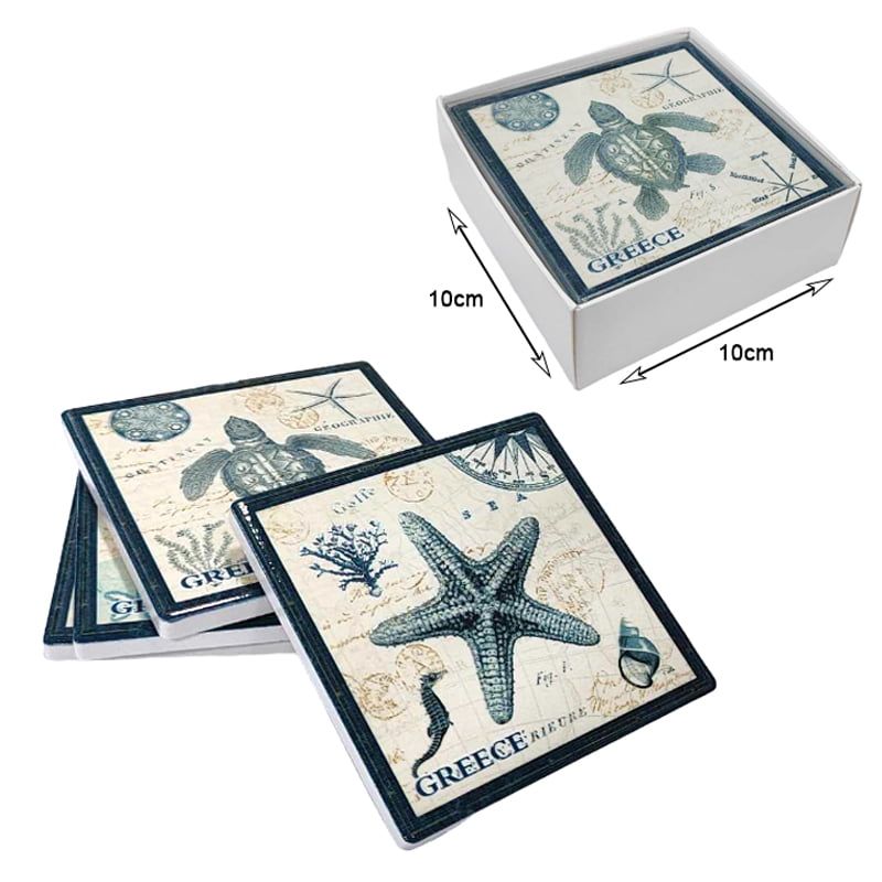 Σετ σουβέρ Greece 4τμχ - Coaster set 4pcs