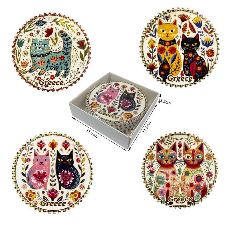 Σετ σουβέρ Greece 4τμχ - Coaster set 4pcs