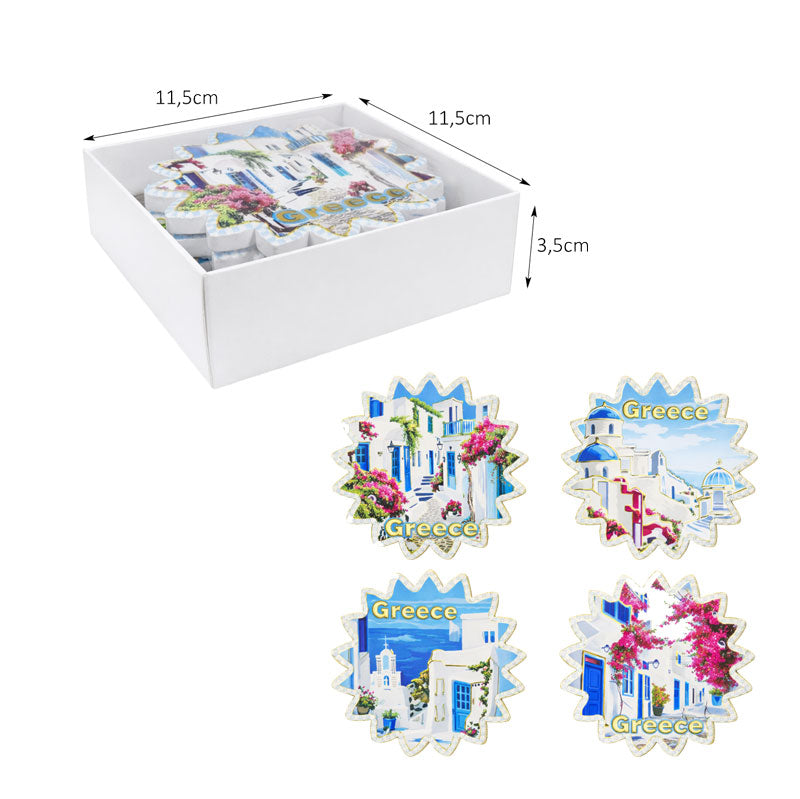 Σετ σουβέρ Greece 4τμχ - Coaster set 4pcs