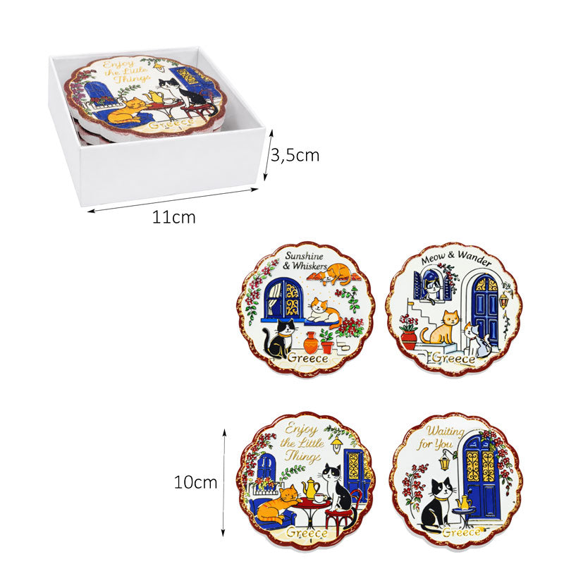 Σετ σουβέρ Greece 4τμχ - Coaster set 4pcs