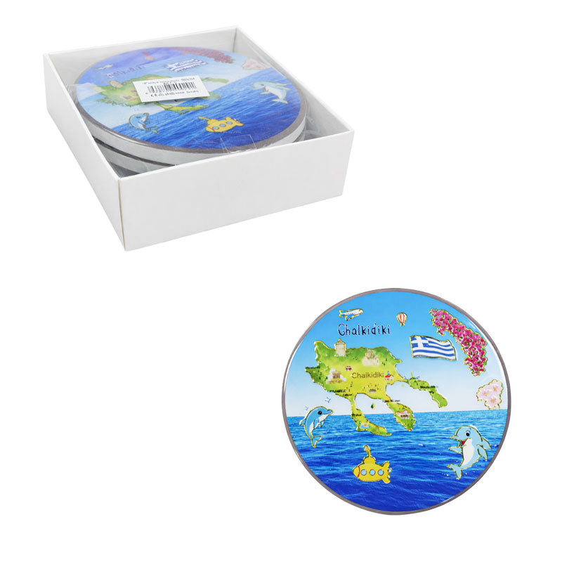 Σετ σουβέρ Chalkidiki 4τμχ - Coaster set 4pcs