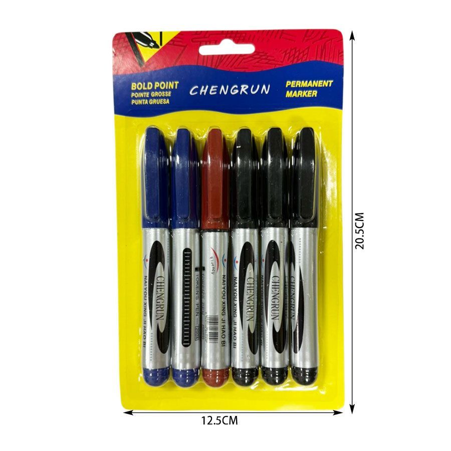 Ανεξίτηλος μαρκαδόρος 6τεμ - Marker