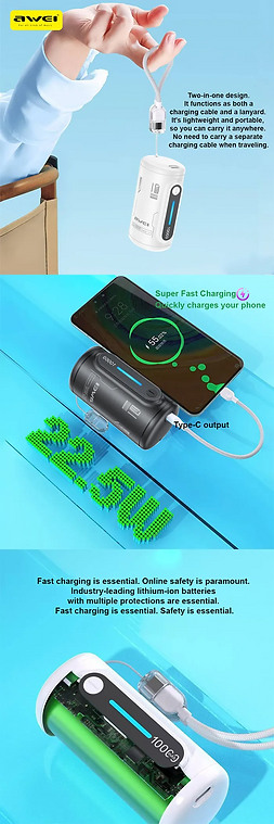 Powerbank - PA-92 - 20.000mah - 22.5W - AWEI - 028523 ΕΙΔΗ ΤΕΧΝΟΛΟΓΙΑΣ>Gadgets>Αξεσουάρ smartphone