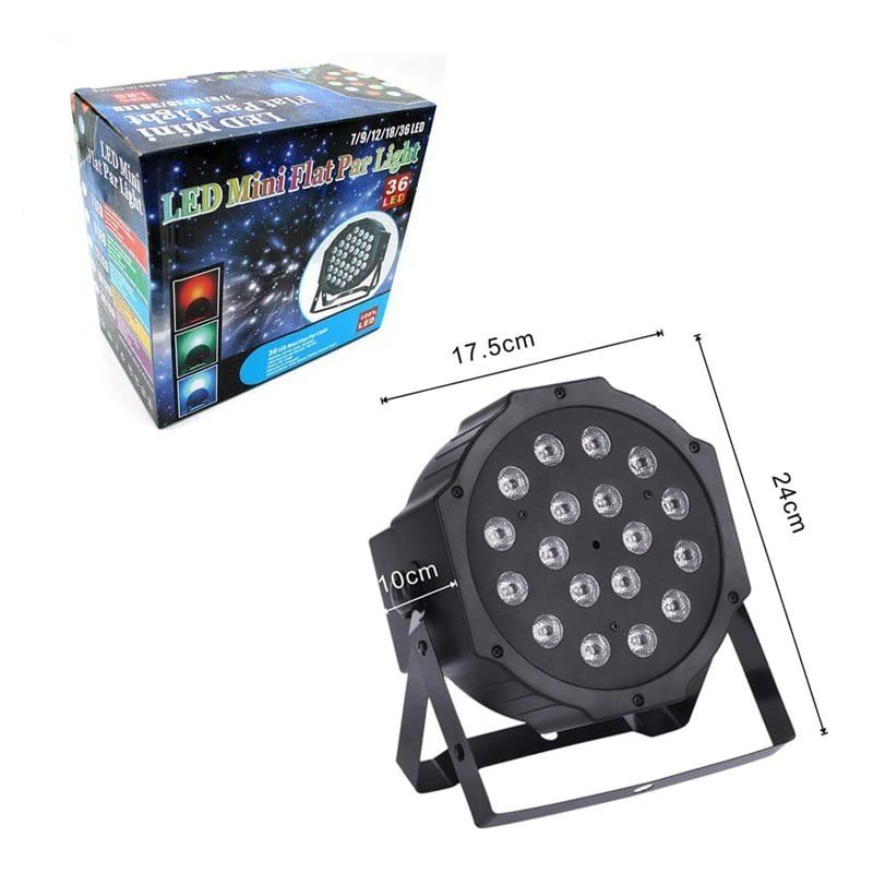 Φωτορυθμικό 18 LED -  Mini flat par light stage