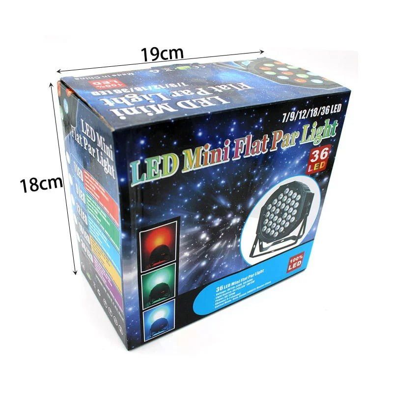 Φωτορυθμικό 36 LED -  Mini flat par light stage