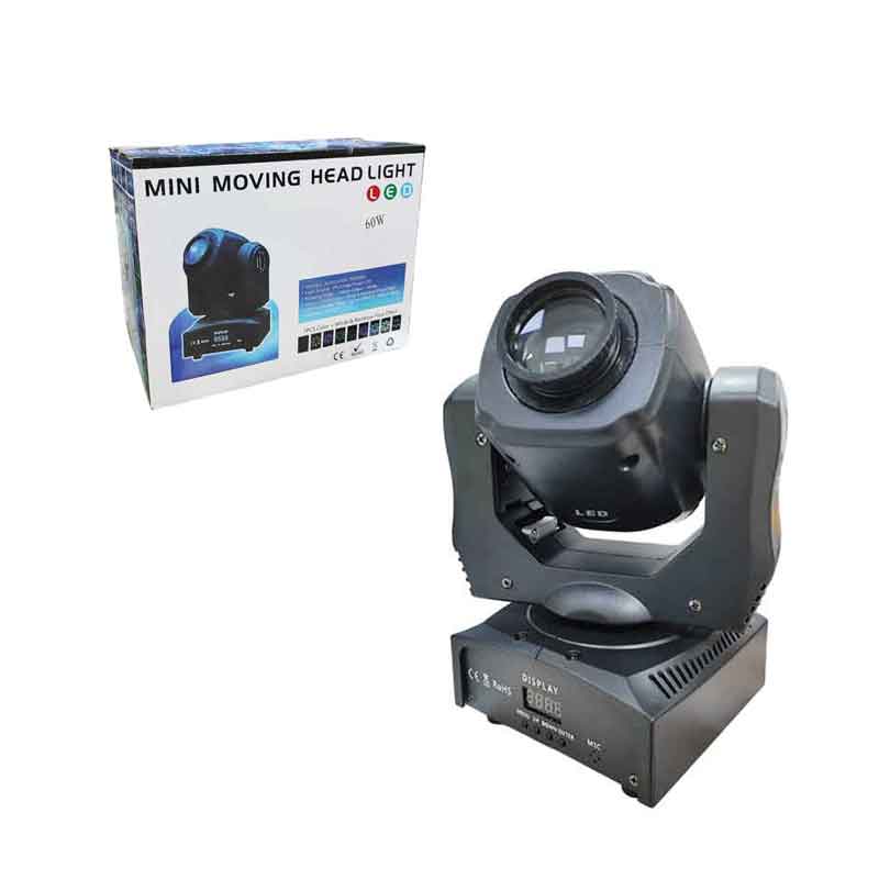 Φωτορυθμικό με περιστρεφόμενη κεφαλή 60W- Mini moving projector 60W