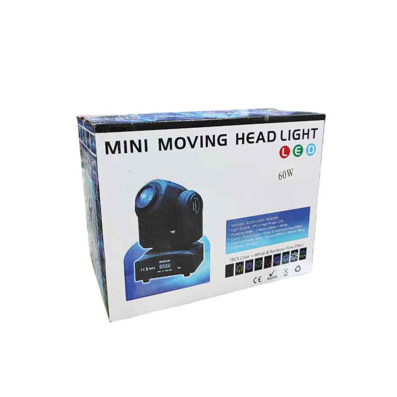 Φωτορυθμικό με περιστρεφόμενη κεφαλή 60W- Mini moving projector 60W