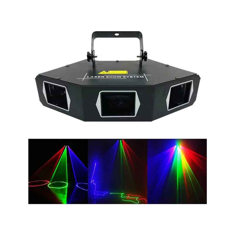 Φωτιστικό Laser Show RGB με 4 Εξόδους Πολυχρωμικό Εφέ για Σκηνή & Πάρτι - RGB Laser Show Light