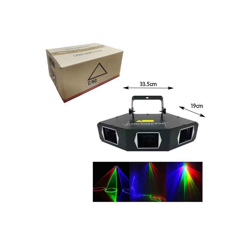 Φωτιστικό Laser Show RGB με 4 Εξόδους Πολυχρωμικό Εφέ για Σκηνή & Πάρτι - RGB Laser Show Light