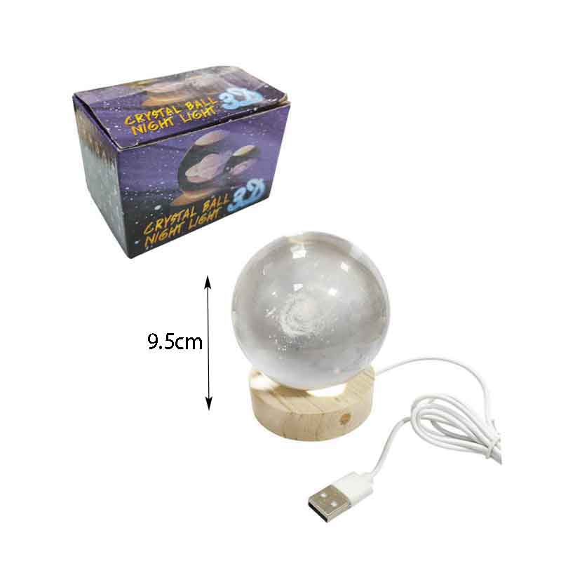 Κρυστάλλινη Μπάλα Φωτιστικό Νυκτός 3D – Crystal Ball Night Light 3D