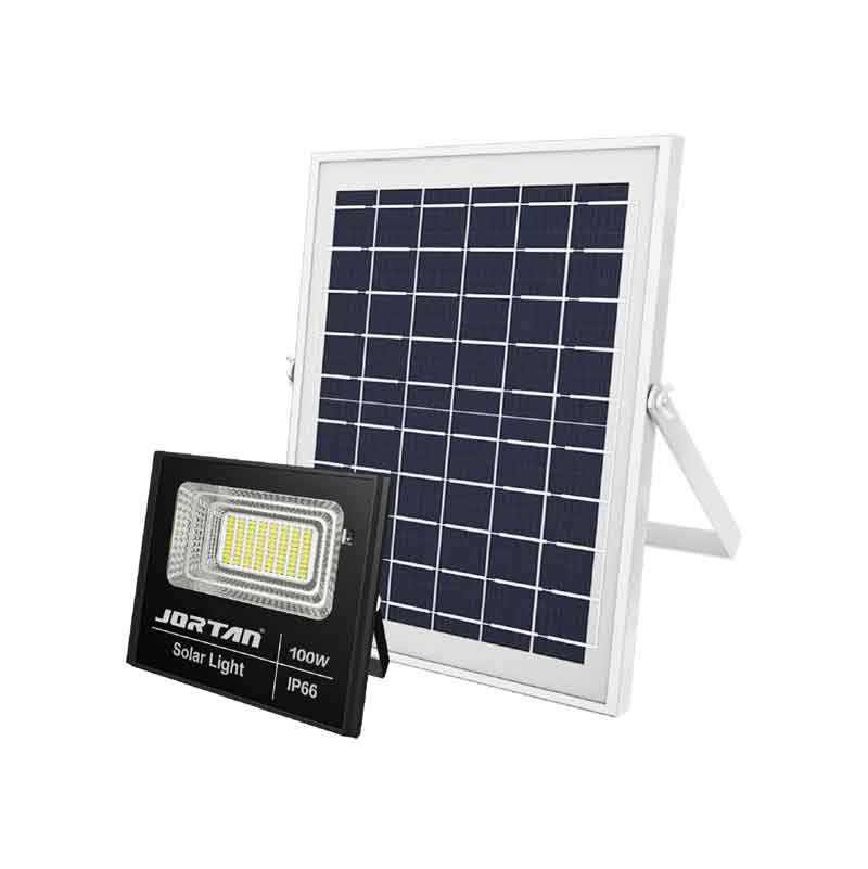 Jortan Ηλιακός Προβολέας Με Τηλεχειριστήριο LED 100W IP66- Solar Flood Lamp