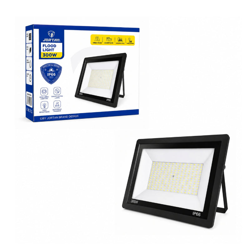 Jortan Προβολέας LED 300W Εξωτερικού Χώρου IP66 Αδιάβροχος - LED Flood Light ΦΩΤΙΣΜΟΣ & ΕΝΕΡΓΕΙΑ>Ηλιακά Πάνελ Με Προβολέα